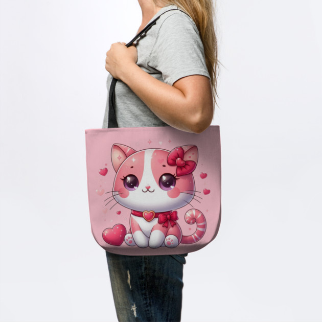 Valentine’s Day Love Cat, Cute Romantic Kitty by Creatifly Graphic Tees