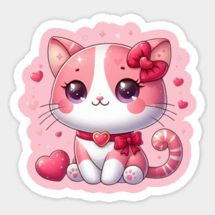 Valentine’s Day Love Cat, Cute Romantic Kitty Magnet