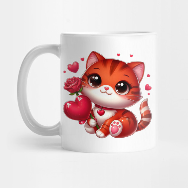 Perfect Valentine, Love Cat by Creatifly Graphic Tees