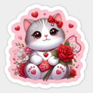 Love Paws Valentine’s Day Cat Magnet
