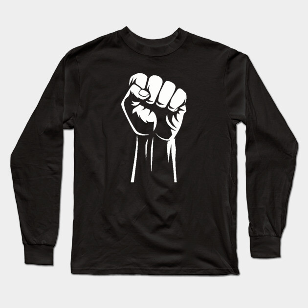 Raised Fist, Protest Fist Long Sleeve T-Shirt by UrbanLifeApparel
