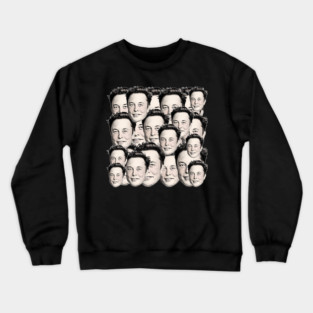 Elon Musk Collage ∆†∆†∆ 90s Style Aesthetic Design Crewneck Sweatshirt