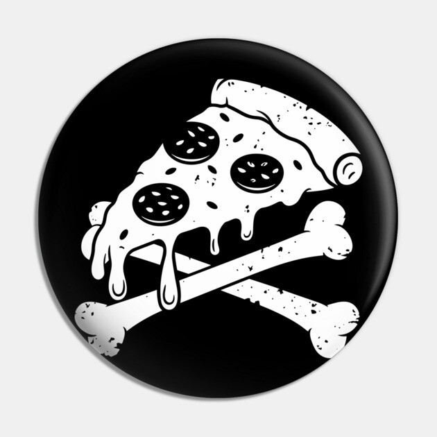 Pizza Skull Food Lover Foodie Humor Pin by Anticorporati