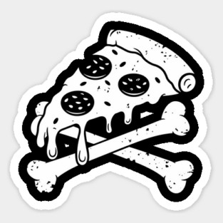 Pizza Skull Food Lover Foodie Humor Sticker