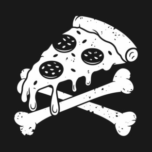 Pizza Skull Food Lover Foodie Humor T-Shirt