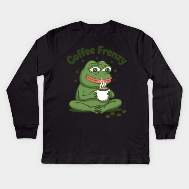 Coffee Frenzy Kids Long Sleeve T-Shirt by enrynz