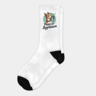 Paws for Applause Dog T-Shirt Socks