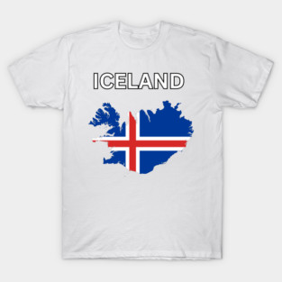 Iceland Flag Map T-Shirt