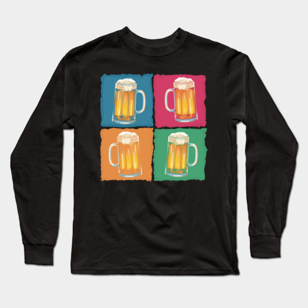 Pop Art Beer Long Sleeve T-Shirt by TopTenGraphics