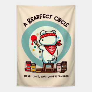 a BEARFECT CIRCLE Tapestry