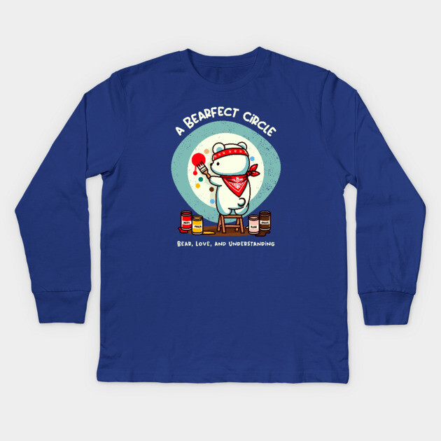 a BEARFECT CIRCLE Kids Long Sleeve T-Shirt by Fabrik