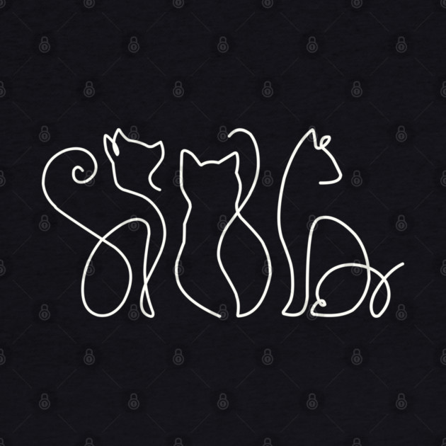 Minimalist Cat Line Art by Premachandra's Store