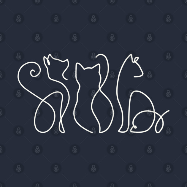 Minimalist Cat Line Art by Premachandra's Store