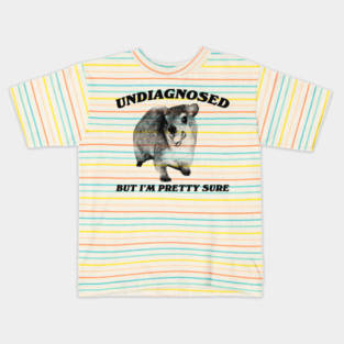 Undiagnosed But I'm Pretty Sure Vintage Style Shirt, Retro Cartoon T Shirt, Weird T Shirt, Meme T Shirt, Funny Hyrax Kids T-Shirt