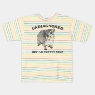 Undiagnosed But I'm Pretty Sure Vintage Style Shirt, Retro Cartoon T Shirt, Weird T Shirt, Meme T Shirt, Funny Hyrax Kids T-Shirt