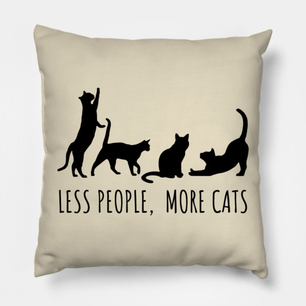 Minimalist Black Cat Silhouette Pillow by Premachandra's Store
