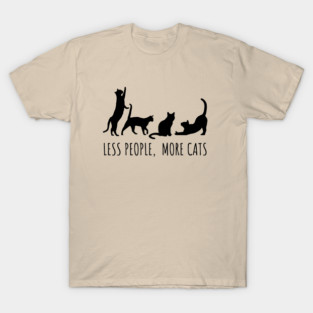 Minimalist Black Cat Silhouette T-Shirt