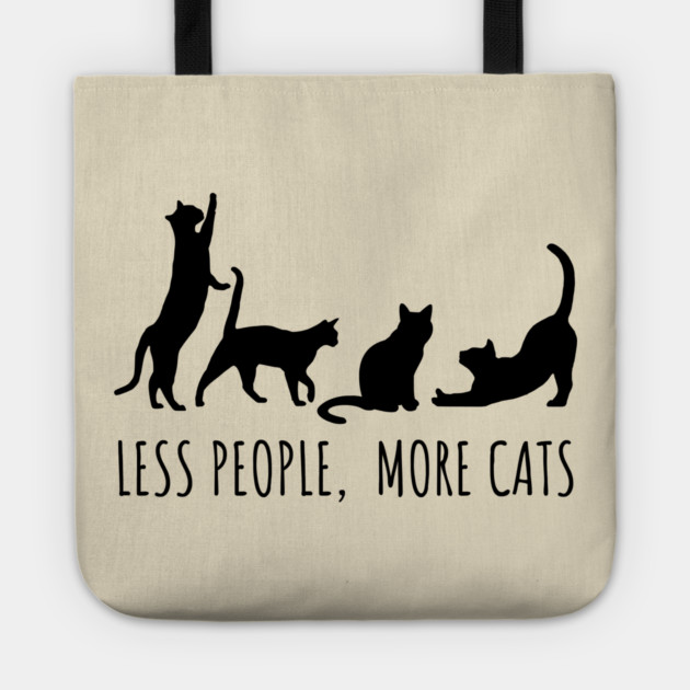 Minimalist Black Cat Silhouette Tote by Premachandra's Store