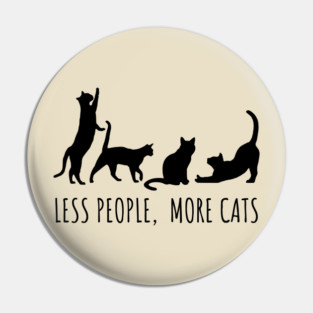 Minimalist Black Cat Silhouette Pin