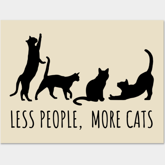 Minimalist Black Cat Silhouette Wall Art by Premachandra's Store