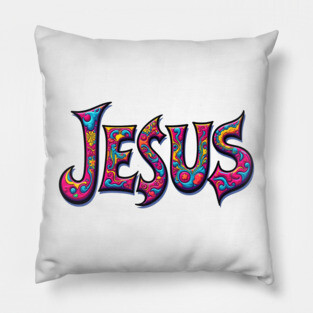 Colorful Celebration of Jesus Pillow