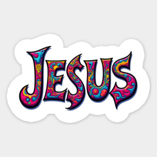 Colorful Celebration of Jesus Sticker