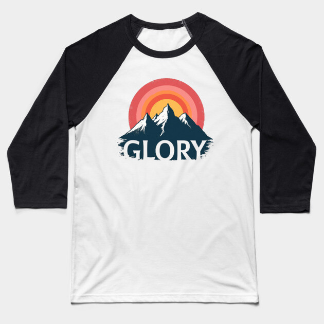 Glory in Nature's Majesty Baseball T-Shirt by Rox
