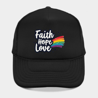 Rainbow of Faith, Hope, and Love Hat
