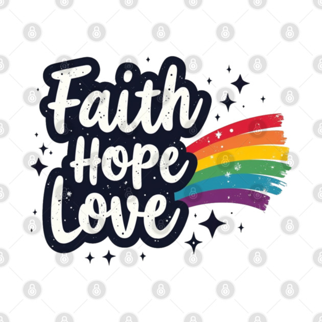 Rainbow of Faith, Hope, and Love by Rox