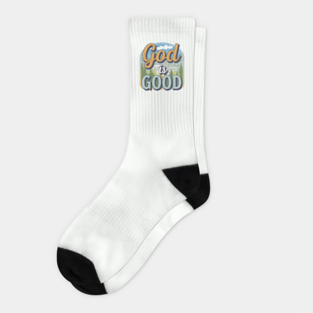 God Is Good – Landscape Socks by Rox