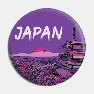 Japan - Japanese City Pop Aesthetic Pin