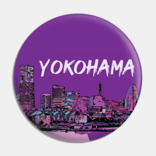 Yokohama - Japanese City Pop Aesthetic Pin