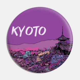 Kyoto - Japanese City Pop Aesthetic Pin