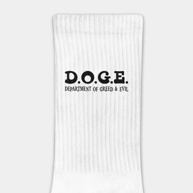 D.O.G.E. Department Of greediness, quirky font design by Luxinda