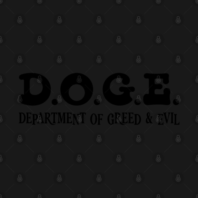 D.O.G.E. Department Of greediness, quirky font design by Luxinda