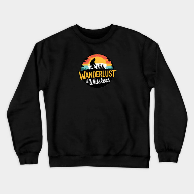 Wanderlust & Whiskers Crewneck Sweatshirt by Pete the Cat Guy