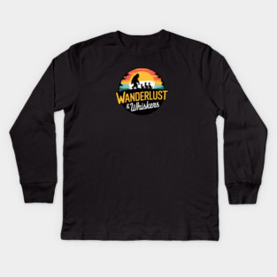 Wanderlust & Whiskers Kids Long Sleeve T-Shirt