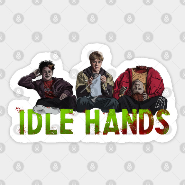 Idle Hands: Anton, Mick & Pnub Sticker by 51Deesigns