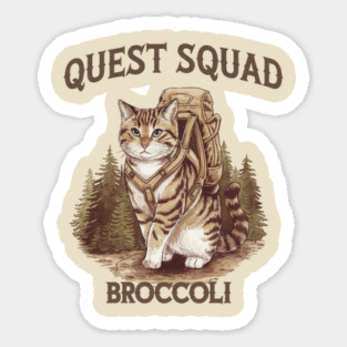 Quest Fantasy Squad Broccoli Funny Cat Magnet