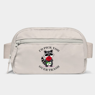 Funny valentines day Raccoon Rose I'd Pick You Over Trash Bag