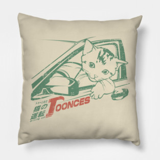 Toonces Retro Japan Pillow