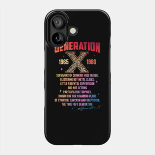Tie Dye Generation X 1965 1980 Leopard Gen Xer Generation X Phone Case