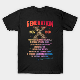 Tie Dye Generation X 1965 1980 Leopard Gen Xer Generation X T-Shirt