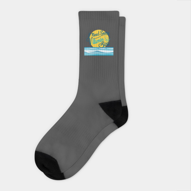 I Need Some Vitamin Sea Socks by DIGITAL MERCH CREATIONS