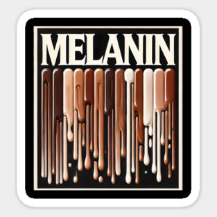 Melanin Drippin' Afrocentric Sticker