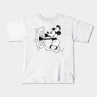 Vintage Steamboat Willie Kids T-Shirt