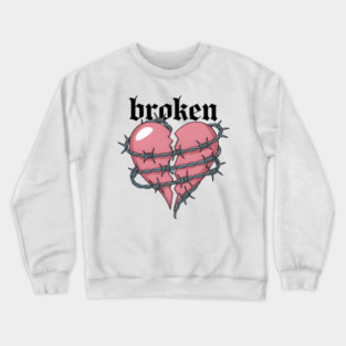 Broken Love Heart Crewneck Sweatshirt