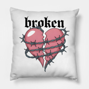 Broken Love Heart Pillow