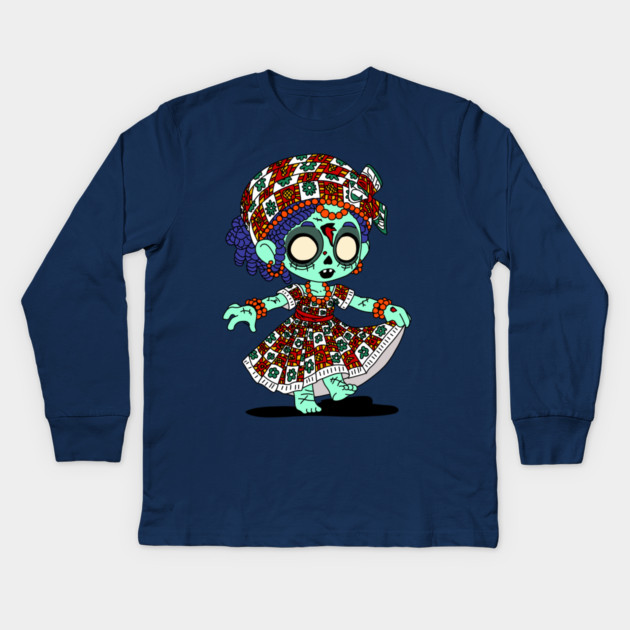 Cute West African Zombie Kids Long Sleeve T-Shirt by H. R. Sinclair