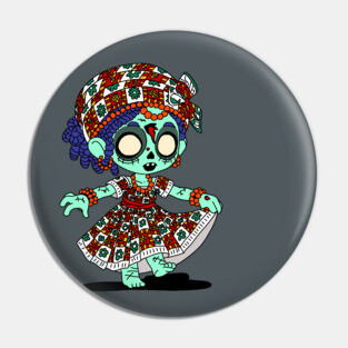 Cute West African Zombie Pin